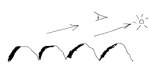 View away from light